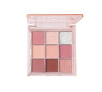 ONLYBETTER Pink Eye Shadow Palette: 9 Metallic Shades Shiny Long Lasting Sweat and Water Resistant