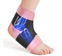 ONLYCARE Ankle Ice Pack Wrap, Soft Gel for Hot & Cold Hand Therapy for Sprained Ankle Injuries, Achilles Tendonitis, Plantar Fasciitis,Pink