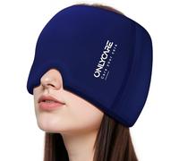 ONLYCARE Migraine Relief Cap, Upgraded Odorless Headache Relief Cap, 360° Gel Surround Ice Pack Mask for Migraine, Sinus, Stress, Frontal Headaches, Hangover, Blue