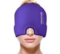ONLYCARE Migraine Relief Cap, Upgraded Odorless Migraine Ice Head Wrap, Headache Relief Hat for Migraine, Purple