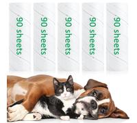 Onlyesh 450 Sheets Lint Roller Refills, 16CM Extra Sticky, 5 Rolls, 90 Sheets per Roll, Large Lint Roller for Pet Hair, Cat & Dog, Dust & Fluff from Clothes, Furniture