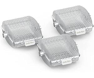 Onlyfire 3-Pack Rotisserie Grill Basket Cage, Barbecue Rotating Accessory Kit Fits 1/2”Hexagon, 3/8" Hexagon, 3/8" Square & 5/16" Square Rotisserie Spit Rods