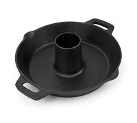 Onlyfire Cast Iron Chicken Roaster Stand, BBQ Poultry Roaster Pan with Pour Spout and Handle, Barbecue Accessory for Grill and Oven