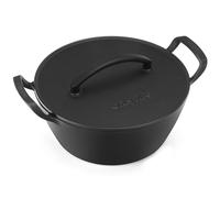 Onlyfire Cast Iron Dutch Oven, 2.5L Casserole Dish with Lid for Induction, Gas & Oven, Heavy-Duty Cooking Pots for Stewing, Searing & Bread Baking
