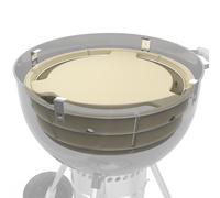 onlyfire Charcoal Firebox Kit,Stainless Steel Charcoal Ash Basket With Ceramic Heat Stone,BBQ Accessories for Weber 22-Inch Kettle Charcoal Grills