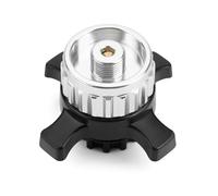 Onlyfire Gas Cartridge Adapter for Easy-Click/CV Gas Cartridge, Silver | Convert Adapter from Bayonet Lock to 7/16" Screw Thread Connection