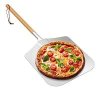 onlyfire Large Aluminum Pizza Peel, with Wooden Handle, 12" x 14" for Baking Handmade Pizza, 36" Overall, for Any Outdoor Or Indoor Pizza Grill Oven