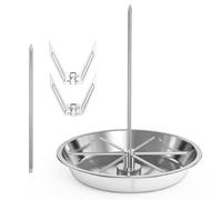 Onlyfire Multi-Function Vertical Kebab Skewer Stand, Vertical Meat Skewer with Removable Chicken Forks and 2 Different Sizes Spikes for Shawarma, Whole Chicken, Fish