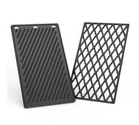 Onlyfire Set of Reversible Griddle Plate and Cast Iron Cooking Grate for Weber Spirit 200 Series with Up Front Controls and Spirit II 200 Series Grills, Spirit E/S-210, E/S-220, Spirit E-310(2025)