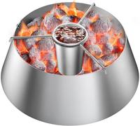 Onlyfire Stainless Steel BBQ Whirlpool with Water Reservoir for Weber 47/57/67 CM Kettle Grill and Weber WSM Cooker, Charcoal Basket for Big Green Egg&Kamado