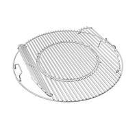 Onlyfire Stainless Steel Cooking Grate,BBQ Grill Grate With Diameter 21.5",Double Side Opening with Detachable Handle,for Weber Gourmet BBQ System