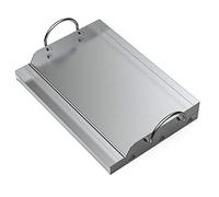 Onlyfire Stainless Steel Rectangle Griddle Plancha for Most BBQ Gas Grills and Charcoal Grills, 47.2 × 32 cm