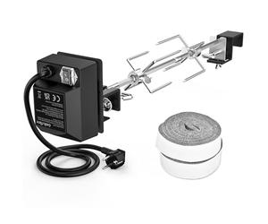 Onlyfire Stainless Steel Rotisserie Kit with Heavy Duty Rotisery Motor & Accessories - Fits Large XLarge BGE | Kamado Joe Classic | Pit Boss | Louisiana | Primo & Other Ceramic Grill