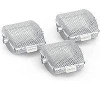 Onlyfire Universal Stainless Steel Grill Basket for Rotisserie Skewers, Grill Skewer Basket for Potato Wedges and Vegetable Cubes, 19.2 x 17.5 x 10 cm, Pack of 3