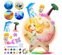 ONLYFUN Moonlight Kids DIY kit, Gift Mermaid Girl, DIY Mermaid Birthday Decoration nightlight Garden, DIY for Girl 6 7 8 9 10 11 12 Years Old