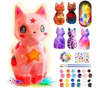 ONLYFUN Paint Your Own Cat Lamp Kit, DIY Cat Crafts Night Light, Arts and Crafts for Kids 9-12, Art Set for Kids, Creative Gift for Birthday Party, Gifts for Girls Ages 3-8+