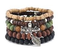 ONLYJUMP Bohemian Mix Bead Multi Layer Versatile Bracelets Set Boho Turquoise Stackable Beaded Strand Stretch Bangles Bracelets Statement Bangle Boho Jewelry Set, L, Alloy Steel, no gemstone