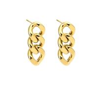 ONLYJUMP Chain Link Earrings for Women Girls Gold Plated Chunky Chain Link Earrings Oval Cuban Link Paperclip Geometric Dainty Dangle Drop EarringsHypoallergenic Dangle Drop Earrings Jewelry Gifts,