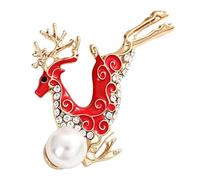 ONLYJUMP Christmas Pin Brooch for Women | Enamel Rhinestone Festive Xmas Lapel Pins,Xmas Tree Reindeer Wreath Bell Candy Cane Mitten Brooch,Delicate Christmas Gift