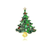 ONLYJUMP Christmas Tree Brooches Pins for Women Unique Colorful Rhinestone Christmas Tree Lapel Pins Elegant Crystal Brooches Winter Holiday Xmas Gifts, Large, Alloy Steel, cubic zirconia