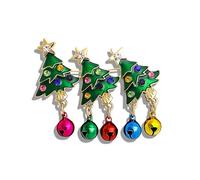 ONLYJUMP Christmas Tree Brooches Pins for Women Unique Colorful Rhinestone Christmas Tree Lapel Pins Elegant Crystal Brooches Winter Holiday Xmas Gifts, Large, Alloy Steel, cubic zirconia