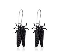 ONLYJUMP Gold Cicada Hoop Earrings for Women Vintage Statement Flying Wings Wire Insect Pendant Earrings Personalized Animal Earrings Jewelry Gifts, L, Alloy Steel, No Gemstone