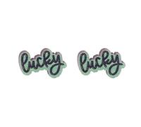 ONLYJUMP Mardi Gras Stud Earrings For Women Wooden MARDI GRAS Earrings Fleur De Lis Earrings Carnival Theme Mask Rainbow Coffee Hat Earrings Carnival Parade Holiday Earrings Gifts, L, Alloy Steel, No