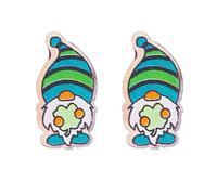 ONLYJUMP Mardi Gras Stud Earrings For Women Wooden MARDI GRAS Earrings Fleur De Lis Earrings Carnival Theme Mask Rainbow Coffee Hat Earrings Carnival Parade Holiday Earrings Gifts, L, Alloy Steel, No