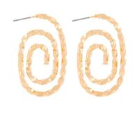 ONLYJUMP Multilayer Round Hoop Earrings for Women Personality Fashion Large Smooth Thin Metal Circle Geometric Boho Multiple Drawing Dangle Drop Statement Earrings Minimalist Jewelry Ladies Gifts, M