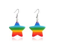 ONLYJUMP Rainbow Earrings for Women Love Wins Dangle Post Earrings Gay Lesbian Earrings Colorful Love Butterfly Sunflower Rainbow Drop Earrings Pride Jewelry Gifts, Acrylic, No Gemstone