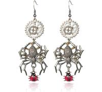 ONLYJUMP Vintage Steam Gear Earrings for Women Personalized Retro Antique Bronze Steampunk Gear Pendant Dangle Drop Earrings Jewelry (Spider)