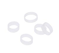 ONLYKXY 100 Pieces 10mm ID 12mm OD Clear Silicone Cable Ties, Data Lines Silicone Cord Ties, Reusable Rubber Rings, Cable Tie Straps, Rubber bands