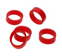 ONLYKXY 100 Pieces Silicone Cable Ties, Data Lines Silicone Cord Ties, Reusable Rubber Rings, Power Cable Tie Straps, Elasticity Coil Ring, Rubber bands (Red)