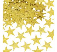 ONLYKXY 100pcs 1inch Big Glitter Table Confetti for Decor,Scatter Bless Confetti Decoration for Easter Spring Bride Shower Birthday Wedding Theme Graduation Party Valentine's Day (Star, Gold)