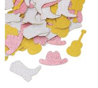 ONLYKXY 100pcs Bachelorette Party Scatter Confetti Table Decor for Romantic Night,Large Fancy Tablescape Sequins for Wedding Engagement Birthday Bridal Shower Valentine's Day (Music Cowboy)