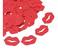 ONLYKXY 100pcs Bachelorette Party Scatter Confetti Table Decor for Romantic Night,Large Fancy Tablescape Sequins for Wedding Engagement Birthday Bridal Shower Valentine's Day (Red Lip)