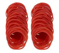 ONLYKXY 100pcs Natural Rubber Bands Soft Elastic Bands Hair Ties Ring for Hair Braids (25mm, Red)