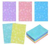 ONLYKXY 100pcs Soft Clear Plastic Heart Glitter Bag Storage Pouch Laser Sleeve Cover Pocket Holder Holographic Photo Protector Top Loader for 3in Trading Card Coin Jewelry (Mixed Colors)