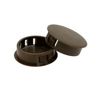 ONLYKXY 10Pcs Brown Plastic Round Snap in Type Locking Furniture Hole Plugs Button Protective Cover Cap Head (32mm/1.25inch)