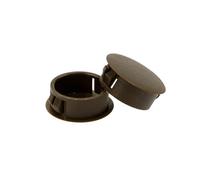 ONLYKXY 10Pcs Brown Plastic Round Snap in Type Locking Furniture Hole Plugs Button Protective Cover Cap Head (25mm/0.98inch)