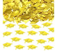 ONLYKXY 15gram Glitter Table Confetti Decor Scatter Bless Confetti Grad Party Decor for Congrats College Graduation Birthday Wedding Party Chocolate Favor Envelope Decal (Gold Graduation Cap)