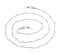 ONLYKXY 1pcs Metal Glasses Chain Holder Eyewear Retainer Eyeglass Straps Elegant Retro Sunglasses Lanyard Necklace Decorative Chain（Pearl - Silver Chain）, Silver, 69.5cm/27.3inch