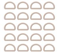 ONLYKXY 20pcs 1 Inch Colorful Semi Circular D Ring Plastic Buckle Loop Multipurpose Hanging Hook Clips for Belts Bags Purse (Grey)