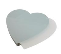 ONLYKXY 3 Pack Heart Shaped Transparent Sticky Notes 2.8X2.8in Waterproof Self-Stick Book Tabs 150 Sheets PET Markers Sticky Notes Pad (Gray)