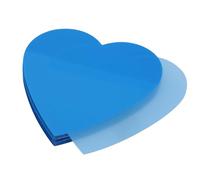 ONLYKXY 3 Pack Heart Shaped Transparent Sticky Notes 2.8X2.8in Waterproof Self-Stick Book Tabs 150 Sheets PET Markers Sticky Notes Pad (Blue)