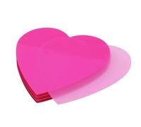 ONLYKXY 3 Pack Heart Shaped Transparent Sticky Notes 2.8X2.8in Waterproof Self-Stick Book Tabs 150 Sheets PET Markers Sticky Notes Pad (Rose Red)