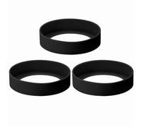 ONLYKXY 3pcs 8cm Silicon Protective Cup Mat Sleeve Heat-Resistant Bottle Holder Rubber Coaster Tumblers Protector Base Pad Non-Slip Bottom Cover Ring Accessories for Thermos Cup (Black)