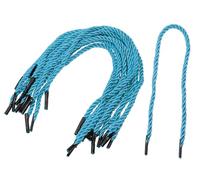 ONLYKXY 60pcs Solid Braided Twisted Handle Rope with Plastic Ends for Bag Box,13inch 3 Satins Xmas Shiny Reusable Decorative Replacement Carrying Portable Thread Cord Trim String (Blue)