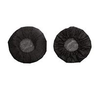 ONLYKXY Disposable Sanitary Antimicrobial non-woven Handheld Microphone Cap case pads Universal Small Mic Covers Replacement WindScreen Protective for Recording Room KTV (Black) (100 PCS)