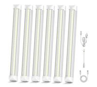 OnlyLux LED Shop Light, 25W 3750LM 6000K Super Bright, Plug and Play, Linkable Utility Shop Lights for Garage, Cabinet, Workbench, Workshop (6 Pack)